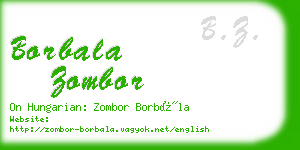 borbala zombor business card